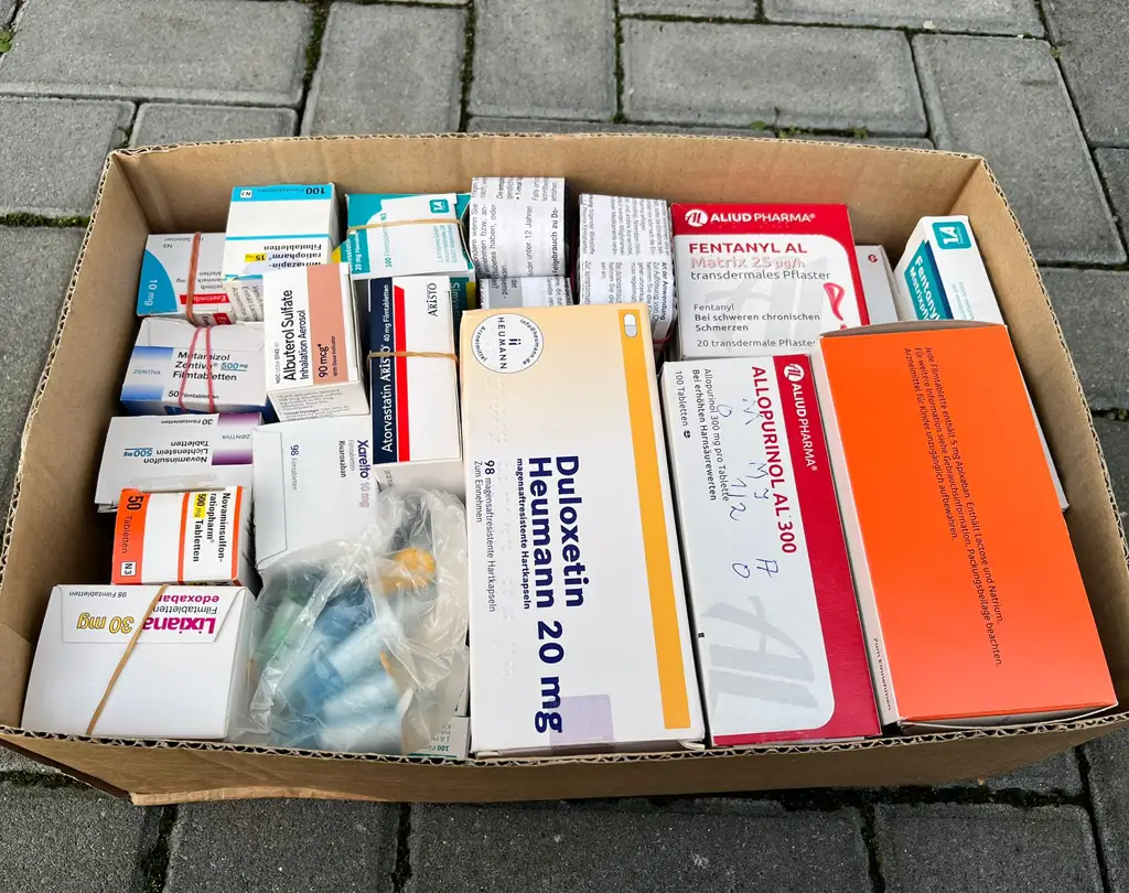 Gespendete Medikamente für die Ukraine